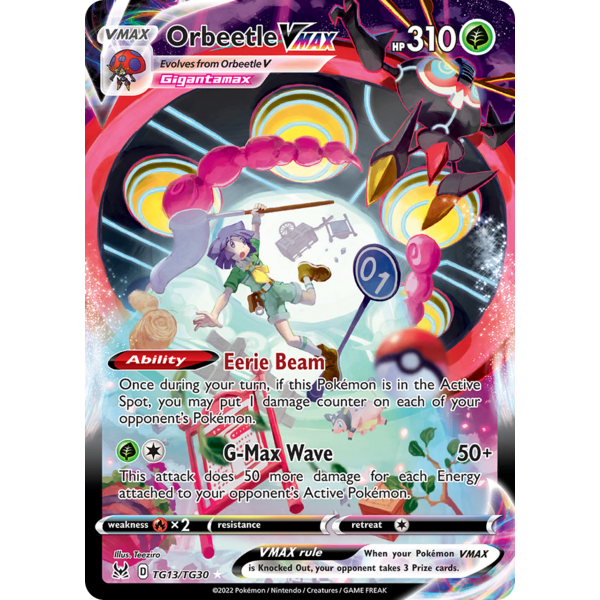 Pokemon Orbeetle VMAX (TG13) Lightly Played Holofoil