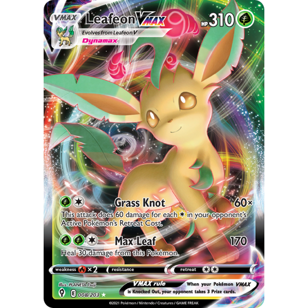 Pokemon Leafeon VMAX (008) Lightly Played Holofoil