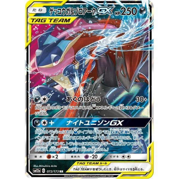 Pokemon Greninja & Zoroark GX (072) Near Mint Holofoil - Japanese