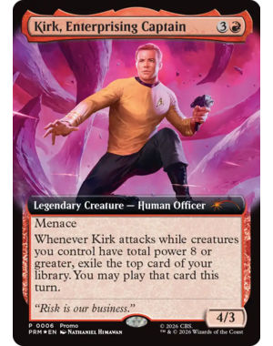Magic: The Gathering Kirk, Enterprising Captain (Extended Art) (006) Near Mint Foil