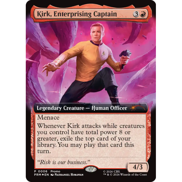 Magic: The Gathering Kirk, Enterprising Captain (Extended Art) (006) Near Mint Foil