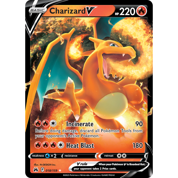 Pokemon Charizard V (018) Lightly Played Holofoil