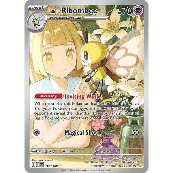 Pokemon Lillie's Ribombee  (164) Lightly Played Holofoil