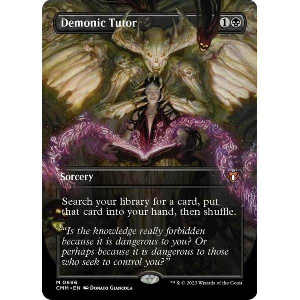 Magic: The Gathering Demonic Tutor (Borderless Alternative Art) (696) Near Mint