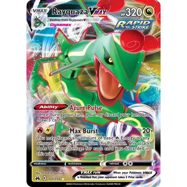 Pokemon Rayquaza VMAX (101) Lightly Played Holofoil