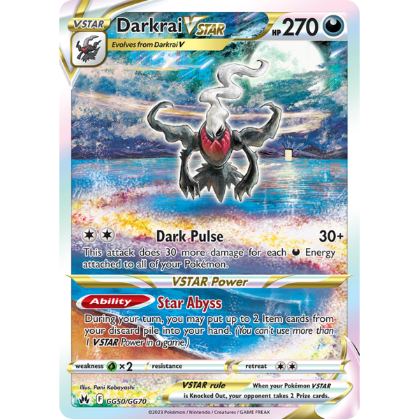 Pokemon Darkrai VSTAR (GG50) Lightly Played Holofoil