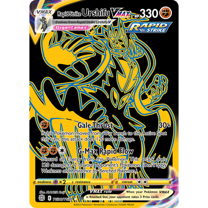 Pokemon Rapid Strike Urshifu VMAX (Secret) (TG30) Lightly Played Holofoil