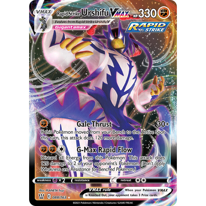 Pokemon Rapid Strike Urshifu VMAX (088) Lightly Played Holofoil