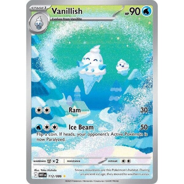 Pokemon Vanillish (112) Near Mint Holofoil