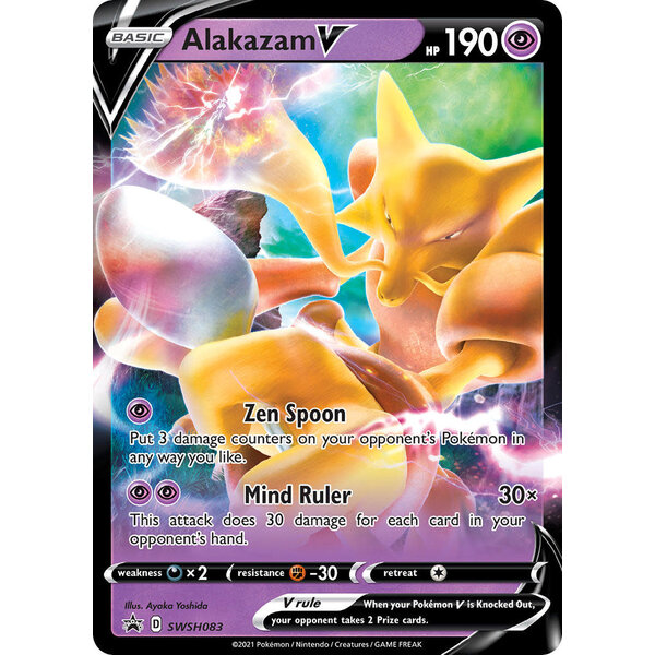 Pokemon Alakazam V (SWSH083) Lightly Played Holofoil