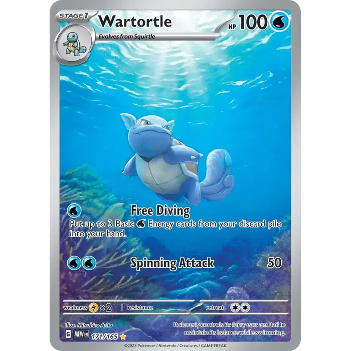 Pokemon Wartortle (171) Lightly Played Holofoil
