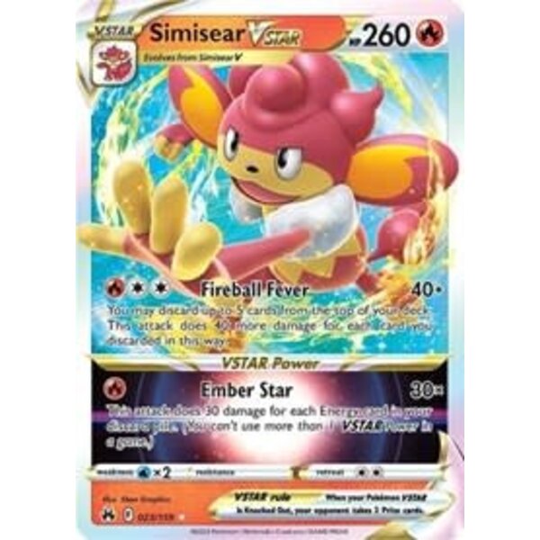 Pokemon Simisear VSTAR (023) Lightly Played