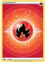 Pokemon Fire Energy (Texture Full Art) (153) Lightly Played Holofoil