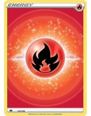 Pokemon Fire Energy (Texture Full Art) (153) Lightly Played Holofoil