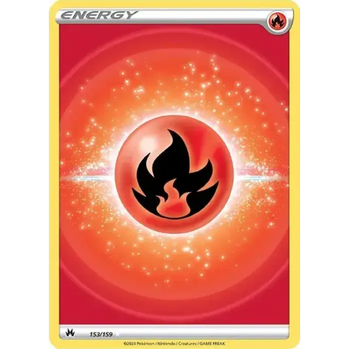 Pokemon Fire Energy (Texture Full Art) (153) Lightly Played Holofoil