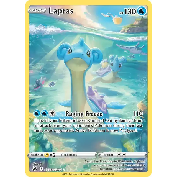 Pokemon Lapras (GG05) Lightly Played Holofoil