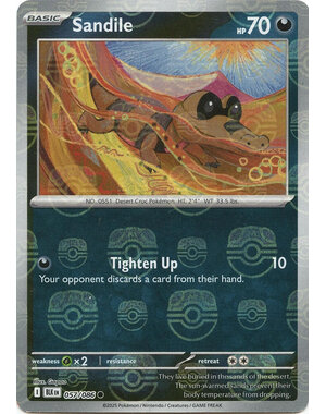Pokemon Sandile (Master Ball Pattern) (057) Lightly Played Holofoil