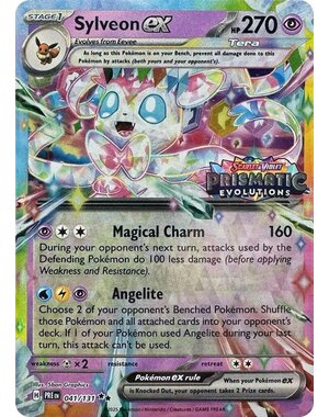 Pokemon Sylveon ex (Prismatic Evolution Stamped) (041) Near Mint Holofoil
