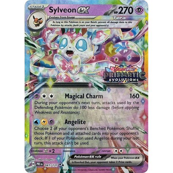 Pokemon Sylveon ex (Prismatic Evolution Stamped) (041) Near Mint Holofoil