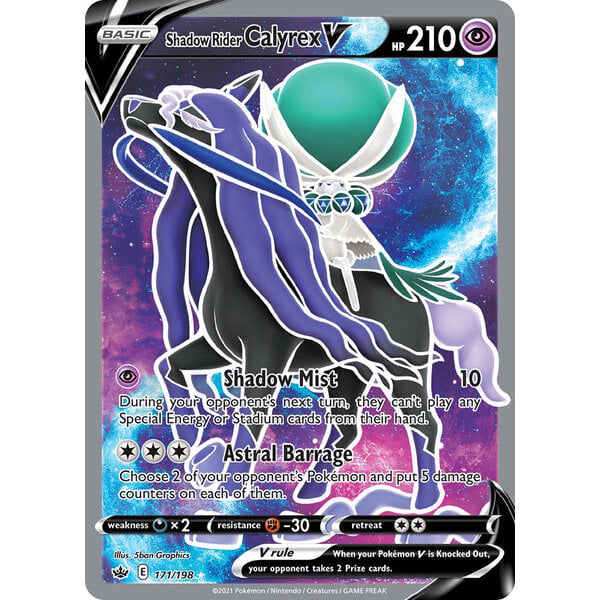 Pokemon Shadow Rider Calyrex V (Full Art) (171) Lightly Played Holofoil