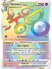 Pokemon Unown VSTAR (Secret) (199) Lightly Played Holofoil