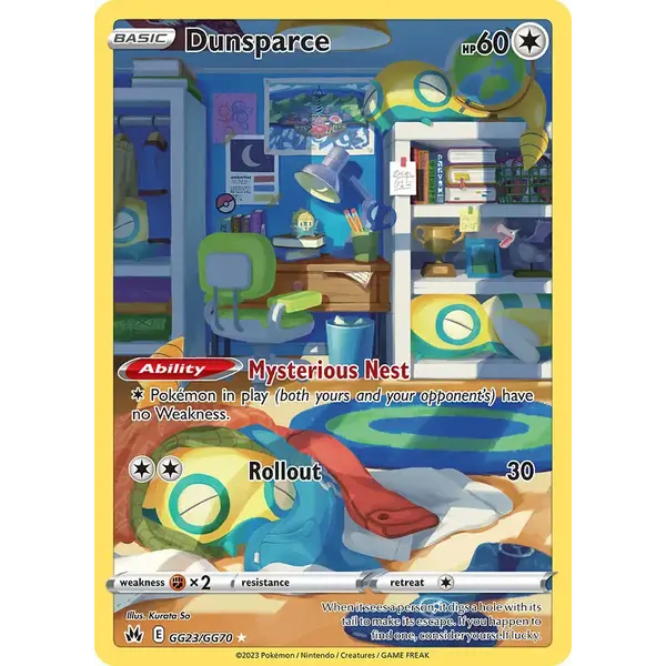 Pokemon Dunsparce (GG23) Lightly Played Holofoil