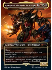 Magic: The Gathering Ghazghkull, Prophet of the Waaagh! - Zurgo Helmsmasher (Borderless) (1028) Lightly Played