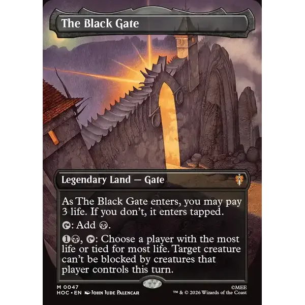 Magic: The Gathering The Black Gate (047) Damaged Foil
