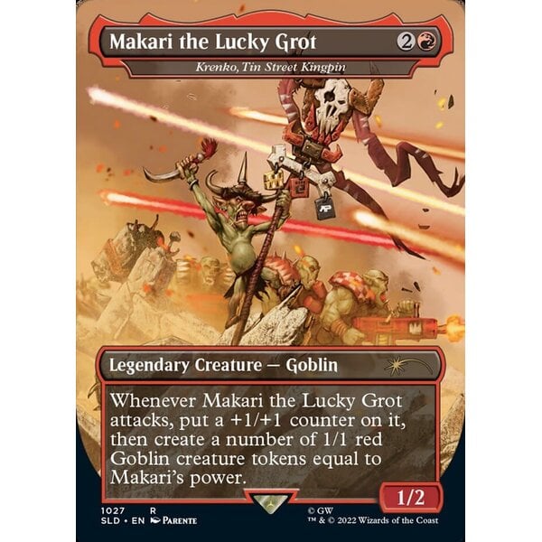 Magic: The Gathering Makari the Lucky Grot - Krenko, Tin Street Kingpin (Borderless) (1027) Near Mint