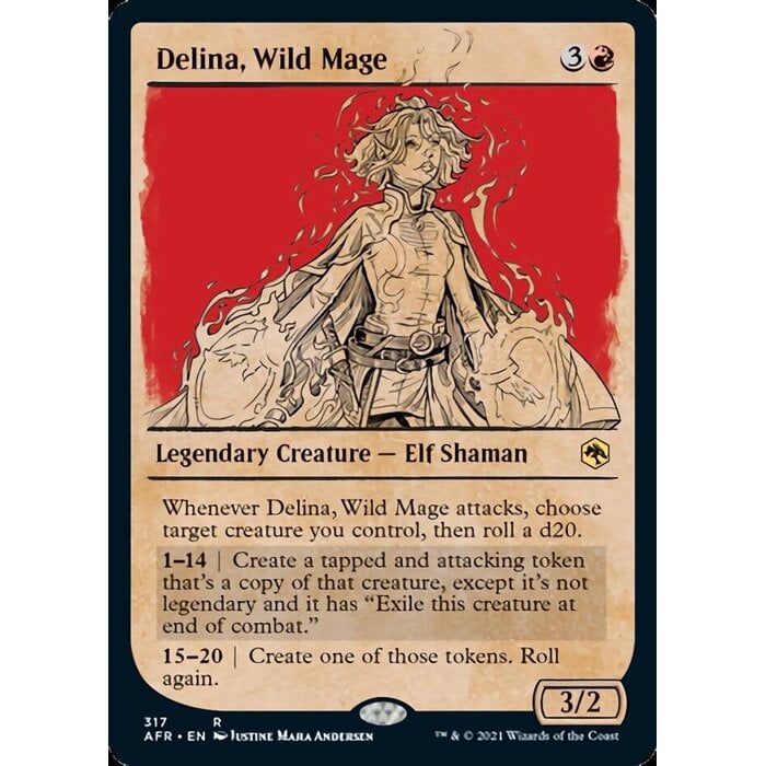 Magic: The Gathering Delina, Wild Mage (Showcase) (317) Lightly Played