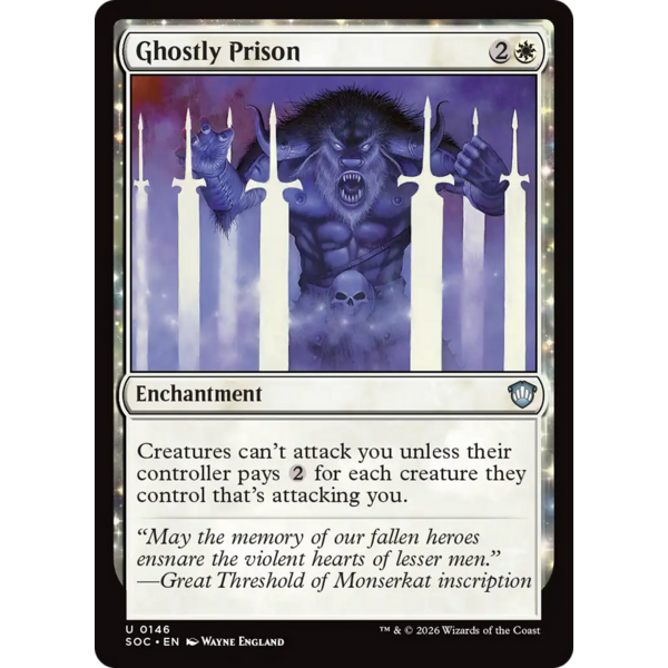 Magic: The Gathering Ghostly Prison (146) Near Mint