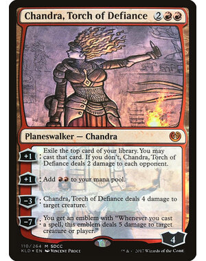 Magic: The Gathering Chandra, Torch of Defiance (SDCC 2017 Exclusive) (110) Lightly Played Foil
