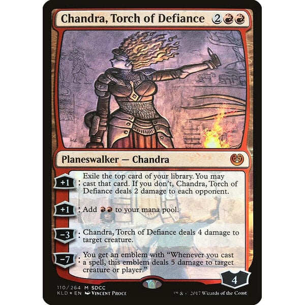 Magic: The Gathering Chandra, Torch of Defiance (SDCC 2017 Exclusive) (110) Lightly Played Foil