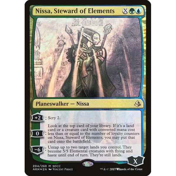 Magic: The Gathering Nissa, Steward of Elements (SDCC 2017 Exclusive) (204) Lightly Played Foil