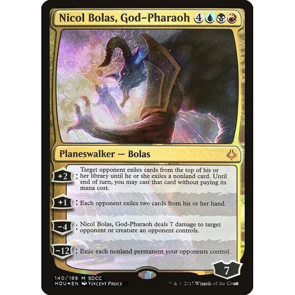 Magic: The Gathering Nicol Bolas, God-Pharaoh (SDCC 2017 Exclusive) (140) Lightly Played Foil