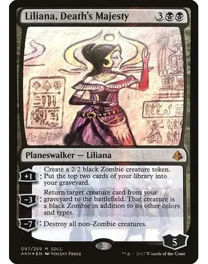 Magic: The Gathering Liliana, Death's Majesty (SDCC 2017 Exclusive) (097) Lightly Played Foil