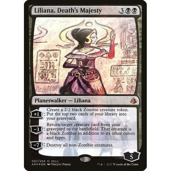 Magic: The Gathering Liliana, Death's Majesty (SDCC 2017 Exclusive) (097) Lightly Played Foil