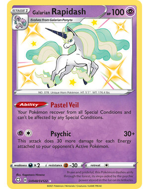 Pokemon Galarian Rapidash (SV048) Lightly Played Holofoil