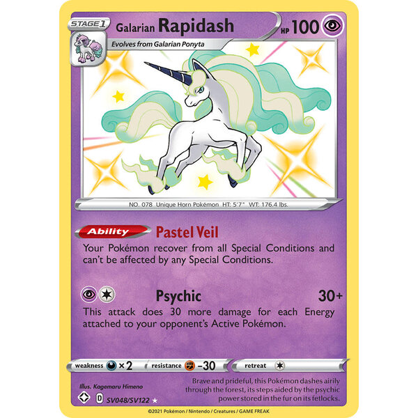Pokemon Galarian Rapidash (SV048) Lightly Played Holofoil