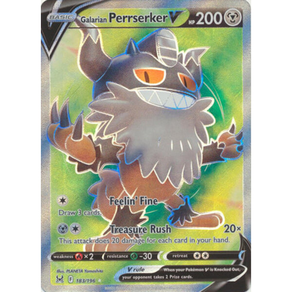 Pokemon Galarian Perrserker V (Full Art) (183) Lightly Played Holofoil