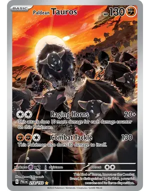 Pokemon Paldean Tauros (218) Lightly Played Holofoil
