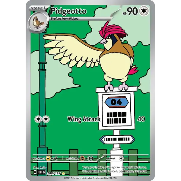 Pokemon Pidgeotto (208) Lightly Played Holofoil