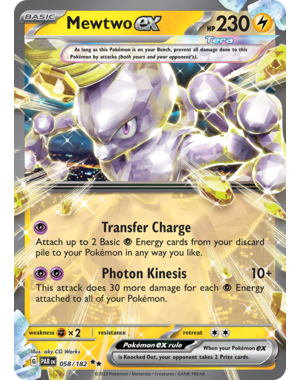 Pokemon Mewtwo ex (058) Lightly Played Holofoil