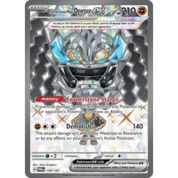 Pokemon Cornerstone Mask Ogerpon ex (199) Lightly Played Holofoil