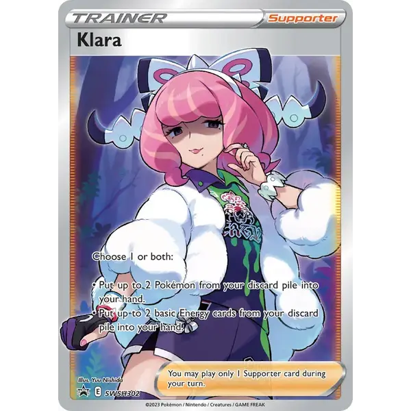 Pokemon Klara (Full Art) (SWSH302) Lightly Played Holofoil