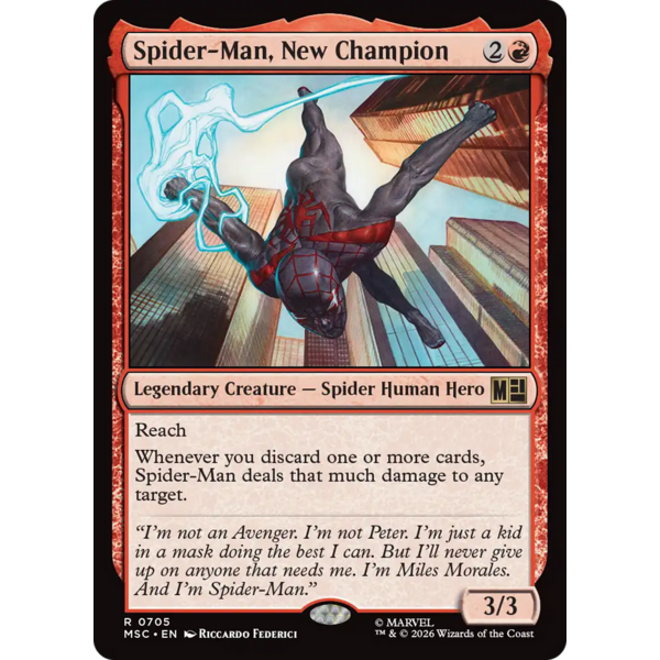 Magic the Gathering Spider-Man, New Champion (705) Near Mint Foil