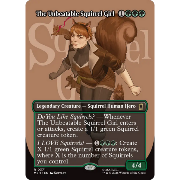 Magic the Gathering The Unbeatable Squirrel Girl (Borderless) (371) Near Mint Foil