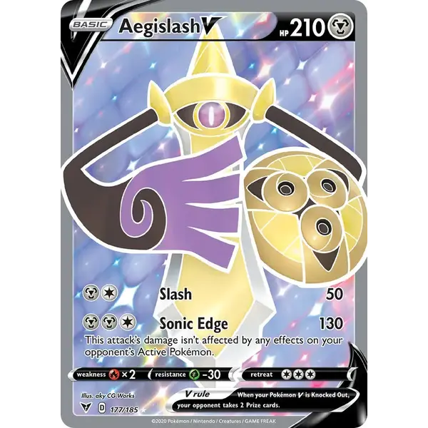 Pokemon Aegislash V (Full Art) (177) Lightly Played Holofoil