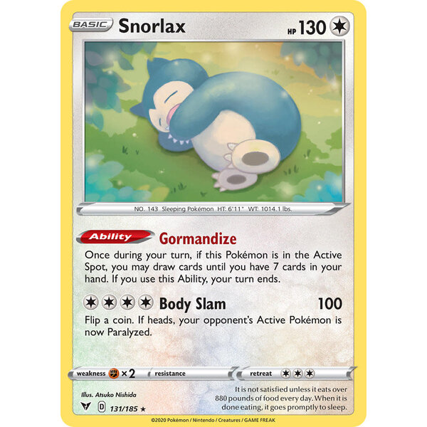 Pokemon Snorlax (131) Lightly Played Reverse Holofoil