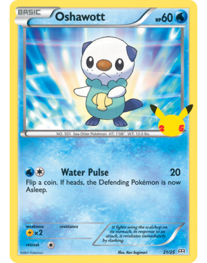 Pokemon Oshawott (021) Lightly Palyed Holofoil